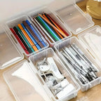 2Pcs Plastic Pen Holder,Capacity Pencil Boxes Clear Holder for Desk Office Desk Organizer Accessories