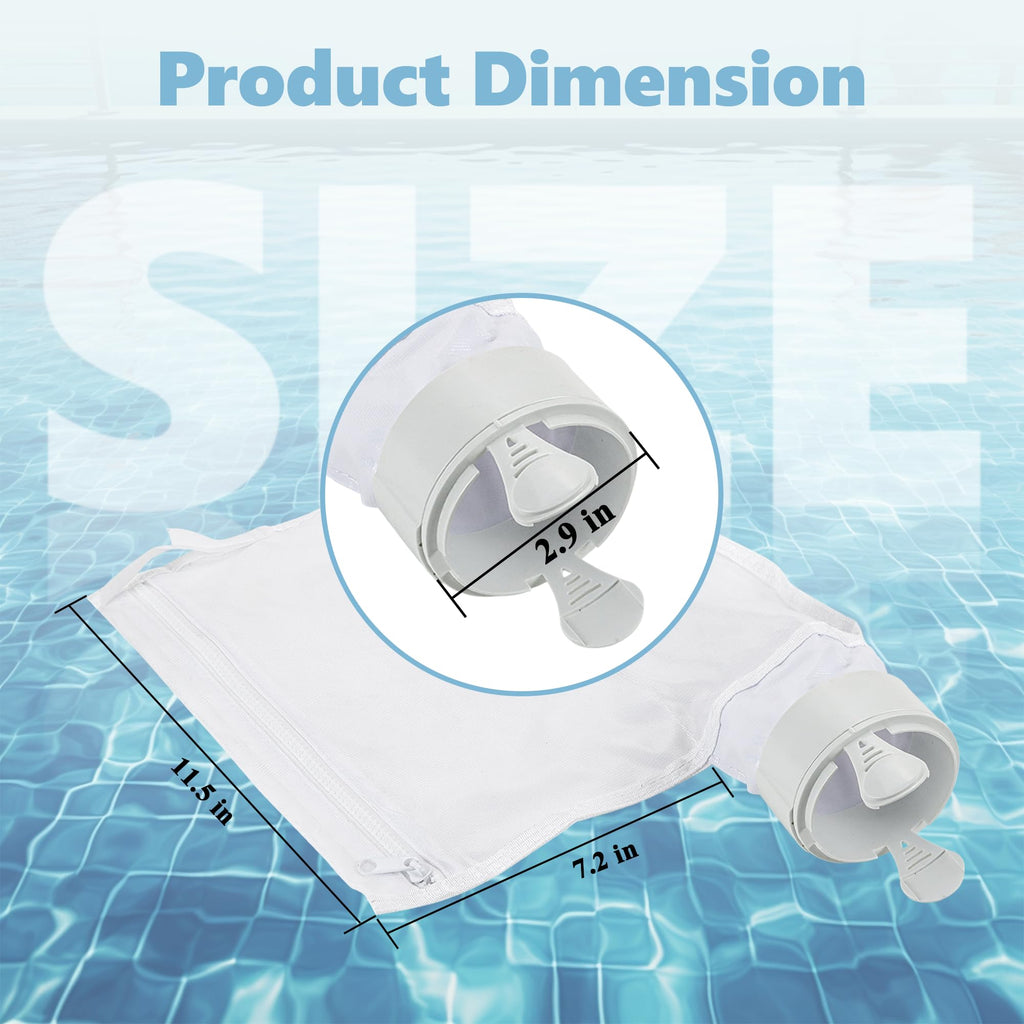 Funmit Pool Spa Zippered Bags Replacement for Polaris 280, 480 Pool Cleaner All Purpose Filter Bags K13 K16 (2 Pack)