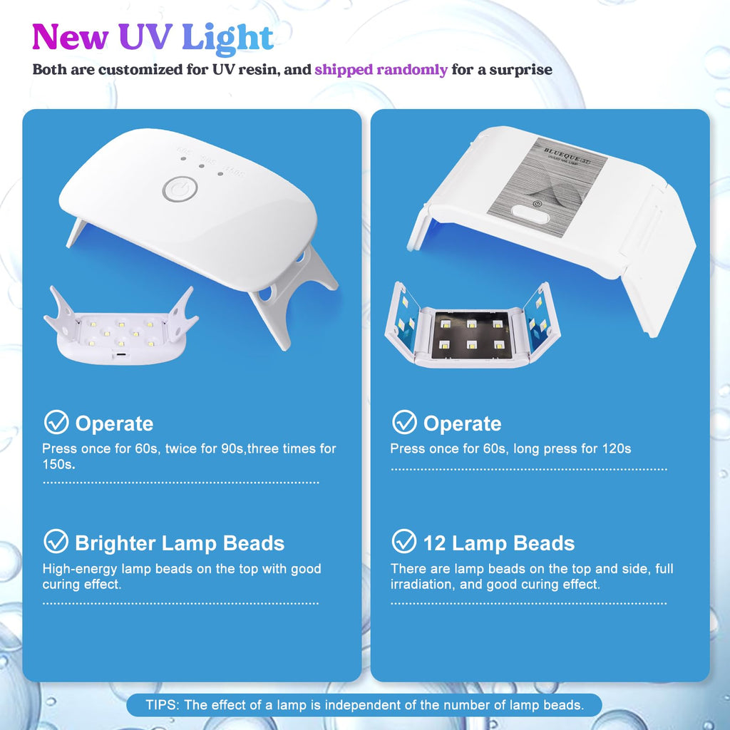 LET'S RESIN UV Resin with Light,Upgraded 200g Crystal Clear&Low Odor,UV Light,Silicone Mat,Ultraviolet Epoxy Resin Hard, Starter Kit for Jewelry,Craft Decor, Keychain Making