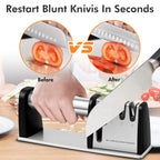 Knife Sharpeners, 4 in 1 Professional Chef's Kitchen Knife Accessories, Kitchen Blade & Scissors Sharpening Tool, Manual Knife Sharpener for Kitchen Knife