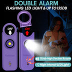 Rechargeable Personal Safety Alarm for Women, 135 dB Loud Self Defense Keychain Siren with LED Strobe Light, Personal Emergency Security Safe Devices Key Chain Alarms for Women Kids Elderly (Violet)