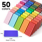 Shuttle Art Polymer Paste, 50 Colours of Modelling Clay with Modelling Tools Accessories, DIY Clay Kit Oven Bake, Non-Toxic for Children