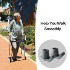 Walker Skis Glides Universal Fit, Walker Feet Glide Walker Glide Ski Heavy Duty Drive Walker Accessories for Senior Universal Replacement Glide Caps Tool Free instaltion (Dark Gray - 8Pcs)