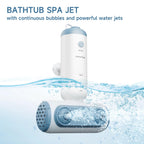 HOAWYEAH Bath Jets for Tub, Two Modes - Bathtub Jet or Bubble Maker, Portable Bath Spa with Dual Jets, Bath Spa Jets Creates Soothing Bubbles and Massage, Bathtub Accessories for Relaxing Daily Use