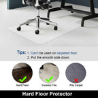 AiBOB Office Chair Mat for Hardwood Floor, 36 X 48 inches, Hard Floor Chair Mats Under Computer Desk, Easy Glide for Rolling Chairs, No Curling