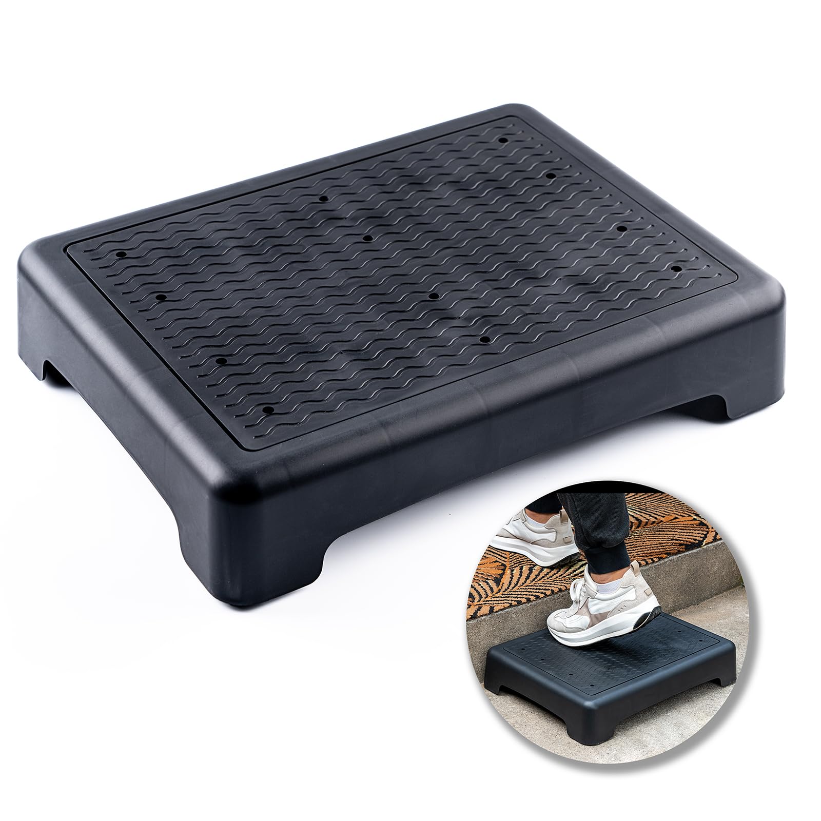 wefaner Mobility Step Stool for Adults Half Seps for Stairs for Seniors,Platform Step Safety Step Non-Slip Indoor and Outdoor