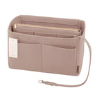 Purse Organizer Insert, Felt Bag Organizer with Metal Zipper, Handbag & Tote Shaper, For Speedy Neverfull Tote, 7 Sizes(Medium, Beige)