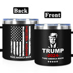 Icesip Trump Dad Mug 14 oz Insulated Coffee Mug with Lid and Handle, 14oz Double Wall Stainless Steel Coffee Tumbler Travel Cup, Black 1 Pack