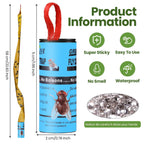 Qualirey 160 Pack Fly Strips Sticky Fly Trap Indoor Outdoor Hanging Fly Ribbon Tape Paper Flying Insect Trap Gnat Killer Traps for Fruit Flies, Bug, Insect, Pest (Blue)
