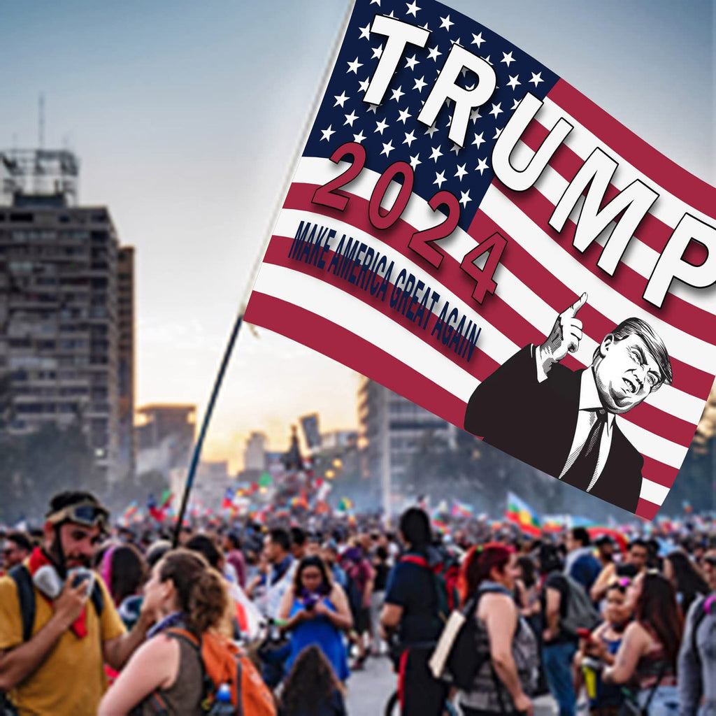 TRUMP 2024 Flag 3x5 outdoor made in usa Double Sided 3ply Make America Great Again Heavy Duty PresidentTrump Flags 2024 for Indoor Outdoor Decorations