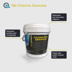 Spa Chlorine for Hot Tub Sanitizer - 5lb - Quick Dissolving Hot Tub Chlorine Granules, Spa Chemicals Made in The USA - AquaDoc
