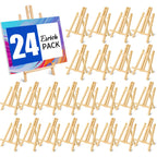 ESRICH 24 Pack 11.8" Wood Easels,Tabletop Easel for Painting,Painting Party, Displaying Canvases, Kids Student Table School Desktop, Portable Canvas Photo Picture Sign Holder