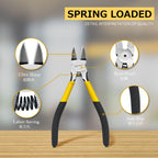 Wire Cutter,6.5 inch Side Cutters,Spring Loaded Wire Cutters for Crafting,Flush Cutter,Ultra Sharp for Jewelry Making,Flush Cut Pliers,Dikes Wire Cutters,Floral Wire Cutter,Snips