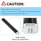 Kittmip Bug Zapper Replacement Bulbs, 40w Black Light Bulb Compatible with Black Flag Bug Zapper Model BZ-40DX, BZ-40MAX, and BZ-40BLK (2)