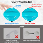 Shower Grab Bars, Safety Shower Grab Bars for Seniors, Drill-Free Shower Handle for Bathroom, Grab Bar for Elderly, Post-Surgery, Pregnant, Blue