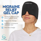 2 Pack - Migraine Relief Cap Ice Head Wrap Headache and Migraine Hat | Headache Relief with Hot/Cold Gel Head Ice Pack with Face and Eye Headache Mask Compress