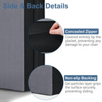 Shinnwa Gel Memory Foam Recliner Cushion for Elderly, Dual-Layer Foam Chair Pad, Extra Large Seat Cushion for Couch, Armchair, Wicker Chairs, Floor, 18 × 18 × 4in, Black