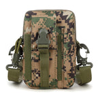 Tactical Molle Pouch - Outdoor Sports Waist Bag, Hiking Multi-Purpose Phone Pouch, Durable & Water-Resistant for Camping, Cycling, Travel（Green Jungle Digital）