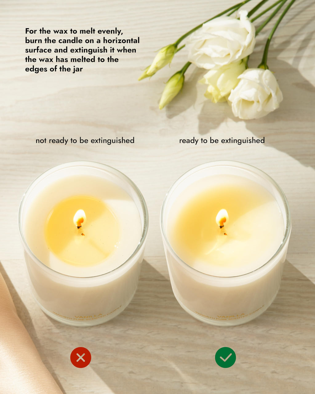 96NORTH | Pure Vanilla Candle | 100% Natural Soy Wax | Jar Candle | Natural Fragrance Technology | Non Toxic | Up to 35 Hours Burning Time | Aromatherapy Gift for Men and Women