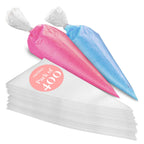 Prestee 400 Anti Burst Disposable Piping Bags, 12" - Pastry Bags, Icing Piping Bags, Tipless Piping Bags, Frosting Bags, Piping Bag, Cake Decorating Bags, Christmas Holiday Cake and Cookie Decoration