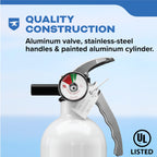 Kidde Mariner 110 Marine Fire Extinguisher for Boats, 1-A:10-B:C, 3.9 Lbs., Coast Guard Approved, Strap Bracket (Included), White