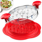 SURETIVIAN Chicken Shredder Large Chicken Breast Shredder Tool Twist with Brush&Fork, Visible Meat Shredder Machine, Anti-Slip Strip, Ergonomic Handle, BPA Free, Suitable for Pork Beef Chicken(Red)