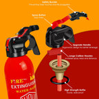 WPW Upgraded 8-in-1 Fire Extinguisher for Home with Wall Mount, 620ml Portable Fire Extinguisher For Vehicle Car Boat House Kitchen Emergency Supplies, Water-Based Solution For A, B, C, K Fire