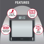 Taylor Electronic Glass Talking Bathroom Scale, 440 Lb. Capacity
