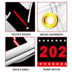 FLCHWY Donald Trump 2024 Flag Trump Take American Back Large Banner Trump Yard Signs banner Advertising Polyester Party Outdoor Flag Decor 8.2x1.6 FT