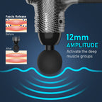 RAEMAO Massage Gun Deep Tissue, Back Massage Gun for Athletes for Pain Relief Attaching 10 PCS Specialized Replacement Heads, Percussion Massager with 10 Speeds & LED Screen, Carbon