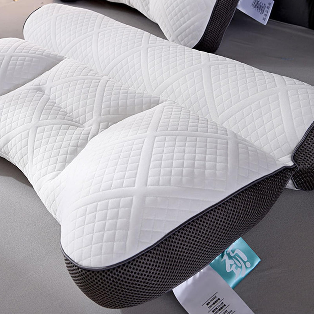 Memory Foam Pillow for Neck and Shoulder Pain Relief, Neck Contour Cervical Orthopedic Sleep Pillow for Side Back & Stomach Sleepe Breathable Neck Rest Cushion for Bedroom Grey