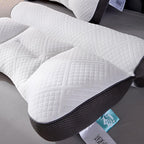 Memory Foam Pillow for Neck and Shoulder Pain Relief, Neck Contour Cervical Orthopedic Sleep Pillow for Side Back & Stomach Sleepe Breathable Neck Rest Cushion for Bedroom Grey