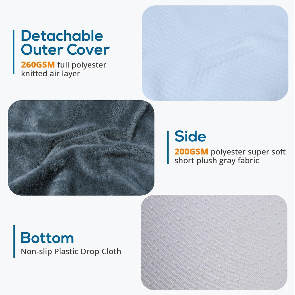 Sasttie Wedge Pillow for Sleeping, 12 Inch Memory Foam Bed Wedge Pillow for After Surgery, Hypoallergenic 30 Degree Triangle Incline Wedge Pillow for Snoring -Removable Breathable Cover, Dark Grey