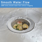 Honmein 2 Pcs Sink Strainer for Most Kitchen Sink Drain Basket, Upgraded Double-Layer Safe Design Kitchen Sink Strainer (Outer Diameter 4.5 Inch)