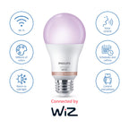 Philips Smart Lighting Connected Light Bulbs, 2-Pack, Color A19 60W 800LM E26 Indoor LED Lights, Smart Bulbs with Motion Detection, Control with Voice or App