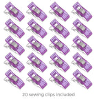 Rotary Cutter Set - Quilting Kit incl. 45mm Fabric Cutter, 5 Replacement Blades - Ideal for Crafting, Sewing, Patchworking, Crochet & Knitting (Lavender, A1 Set (36" x 24"))