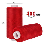 Eoehro 72pcs Sewing Thread Kit, 36 Colors, 400 Yards per Spool Polyester Thread, Prewound Bobbins, Sewing Machine Threads