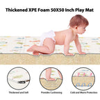 XVISHX Baby Play Mat, 50 x 50 Inch Play Mat Perfect for Use Baby Playpen, Foldable Baby Foam Playmat for Floor, Portable Waterproof Activity PlayMats for Babies, Infants and Toddlers