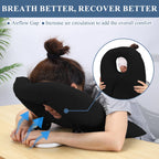 wuwumiline Newly Upgraded Face Down Pillow After Eye Surgery, Prone Pillow with Arm Hole for Face Down Sleeping, Retina and Vitrectomy Lying Pillow, Post Eye Surgery Recovery (Black)