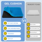 LYUANEC Gel Seat Cushion for Long Sitting, (20 Inch Extra Jumbo Cushion) Soft＆Breathable Gel Cushions for Pressure Relief, Wheelchair Seat Cushions, Gel Pad for Chair, Office Chair Cushion