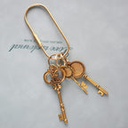 Gold Brass Key Rings, Purse Bag Charms for Handbags, Screw Lock Key Organizer, Carabiner Keychain Clip for Keys