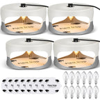 Kittmip 4 Pieces Flea Traps with 8 Sticky Disc 12 Bulbs 4 Electric Wires Flea Traps for Inside Your Home Safe Flea Light Trap for Indoor Safe to Pets and Kids (White, Gray)