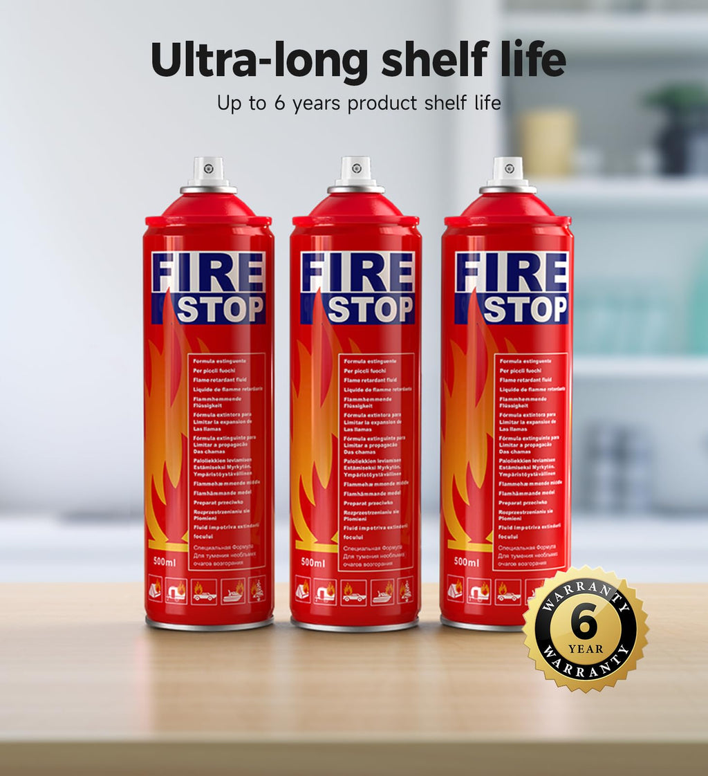 AmzBoom 3-Pack Fire Extinguisher for Home, Car, Kitchen, Boat - Portable Small A, B, C, K Fire Extinguisher - 8-in-1 with Mounting Bracket