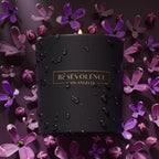 Benevolence Candles Lavender & Lilac Scented Candle | 8 oz Black Candles for Home Scented | Spring Candles for Men | 45 Hour Burn Masculine Candle | Natural Candles for Women, Lavender Candle