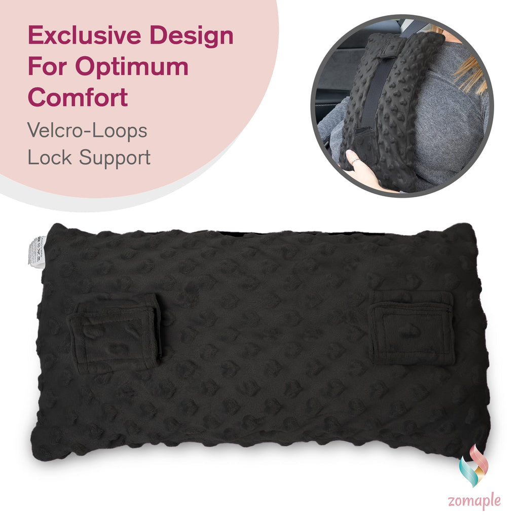 Hysterectomy Seat Belt Pillow - Recovery After Double Mastectomy, Heart, Abdominal, Breast Reduction & Augmentation, Tummy Tuck, C Section Surgery - Gel Pack Included- Seatbelt Pillow Gifts for Women