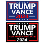 WENWELL Donald Trump and JD Vance 2024 Flags 3x5 Ft,Make America Great Again Trump Vance '24 Presidential Campaign Banners flag for car Boat Outdoor,2-Pack,1 Blue & 1 Black Flag with 2 Brass Grommets Each