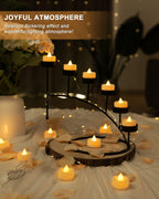 BEICHI Flameless Candles, 100Pack Battery Operated Candles, LED Tea Lights Candles Battery Operated, Flickering Fake Candles for Wedding Halloween Christmas Diwali- Warm Yellow