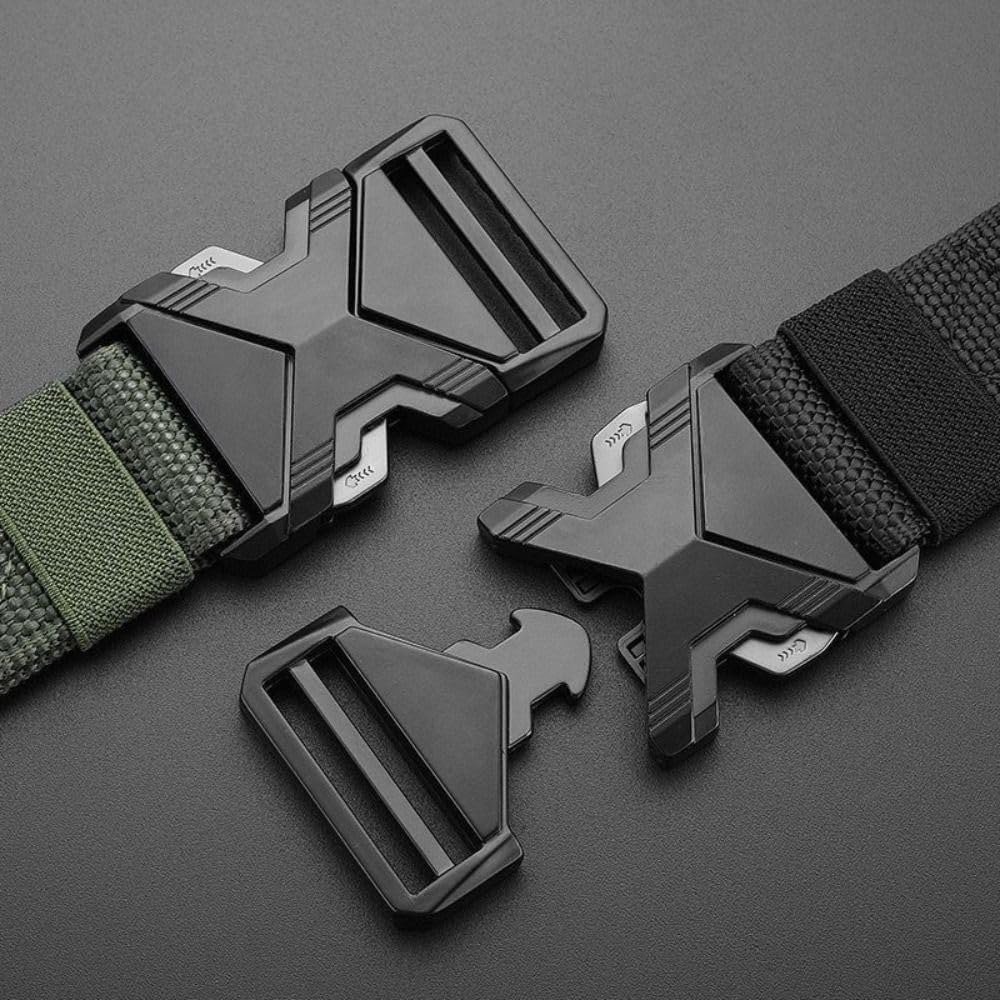 Quick Release Waistband Breathable Durable Outdoor Sport Belt Multi Function Nylon Belt(Grey)