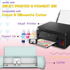 HTVRONT Heat Transfer Paper for Light T Shirts -100 Sheets 8.5x11" Iron on Transfer Paper for Inkjet Printer, Stretchable & Durable Printable Heat Transfer Vinyl, Easy to Use