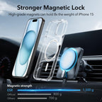 ESR for iPhone 15 Case, Compatible with MagSafe, Military-Grade Protection, Yellowing Resistant, Scratch-Resistant Back, Magnetic Phone Case for iPhone 15, Classic Series, Clear